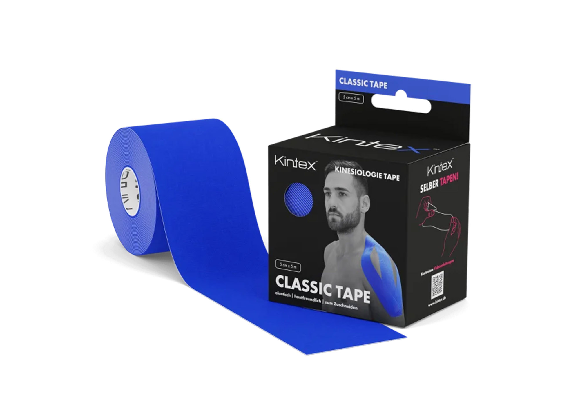 Кінезіо тейп KINTEX TAPE CLASSIC 5СМ Х 5М  – СИНІЙ