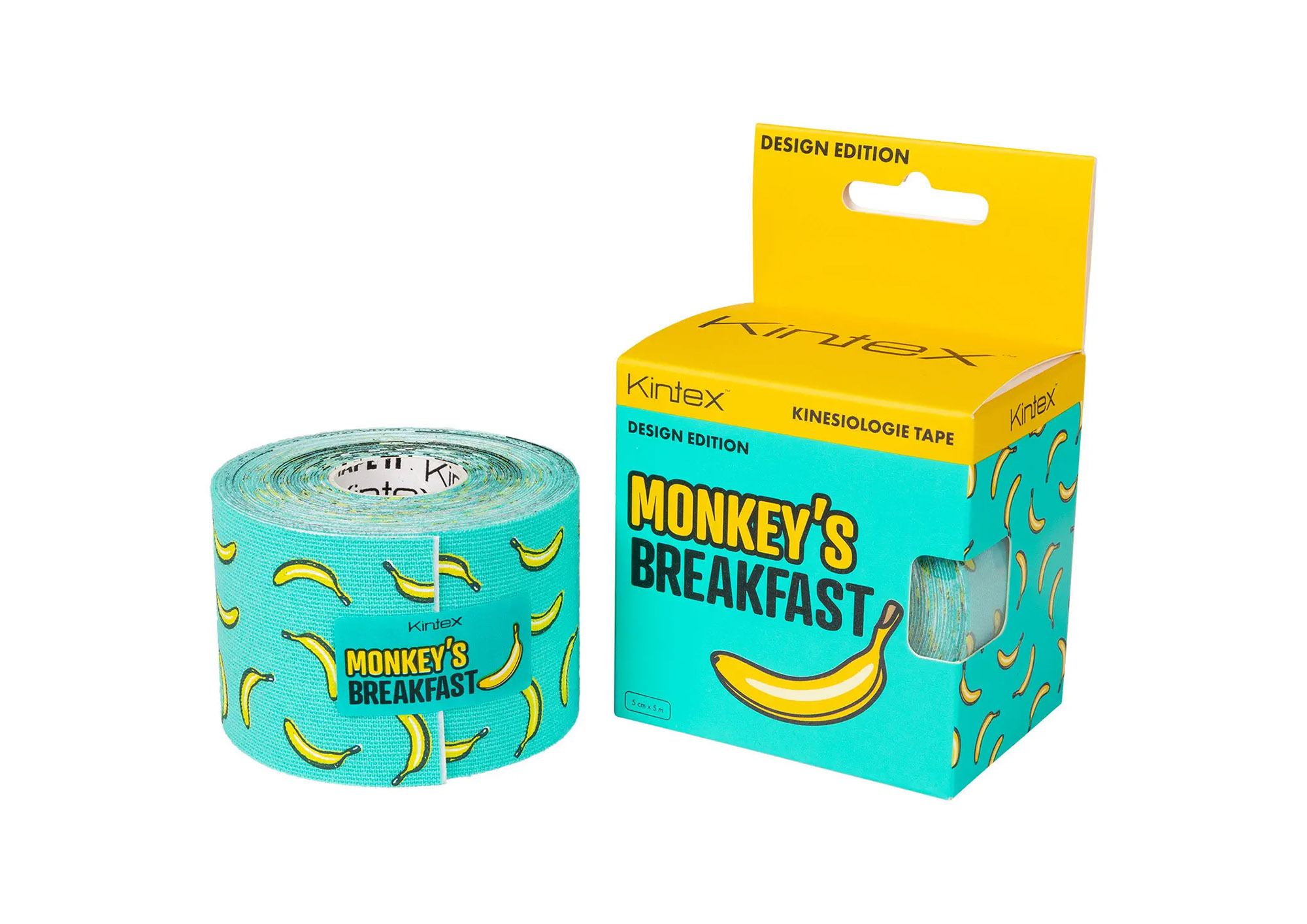 Кінезіо тейп KINTEX TAPE DESIGN 5СМ Х 5М  – MONKEY’S BREAKFAST