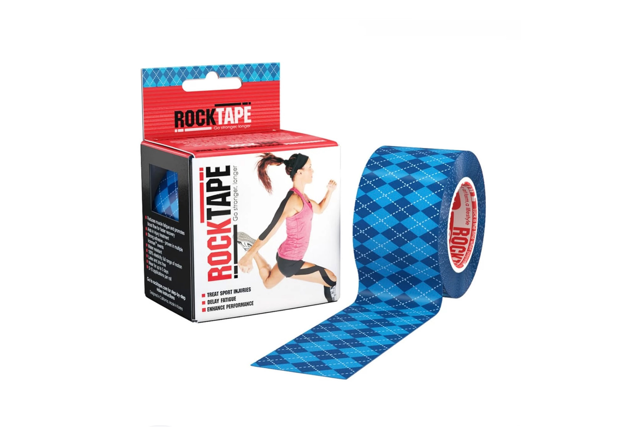 Кінезіо тейп ROCKTAPE DESIGN 5СМ Х 5М – БЛАКИТНИЙ ВІЗЕРУНОК